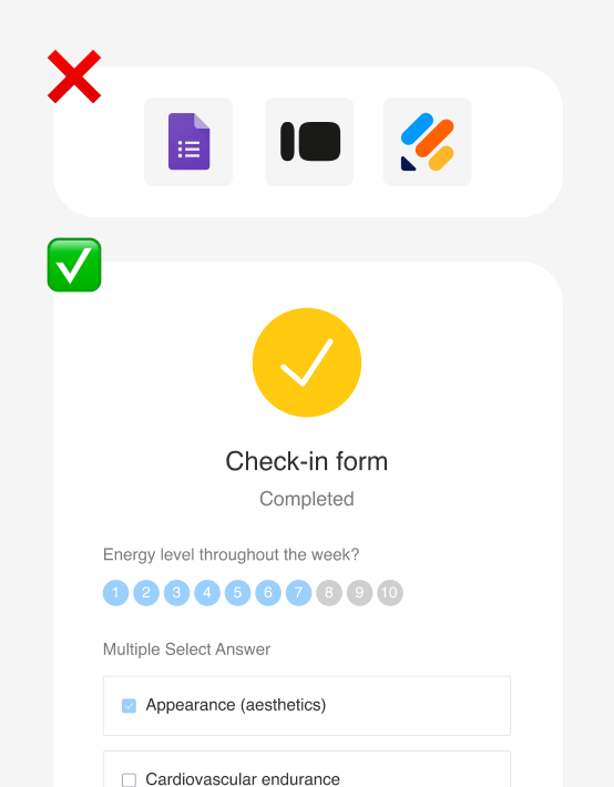 Check-in Form Completed